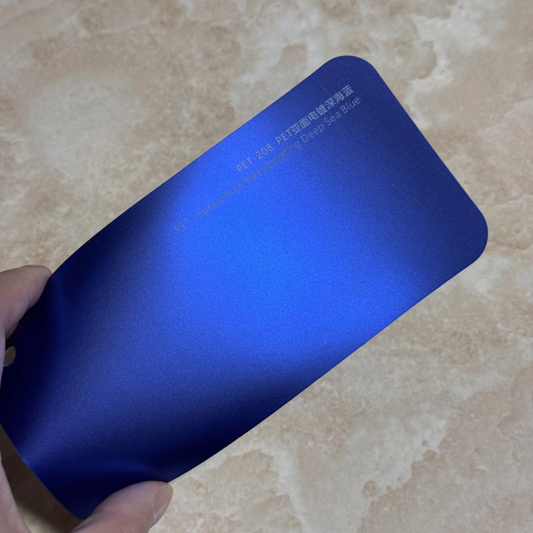 Electroplating deep sea blue