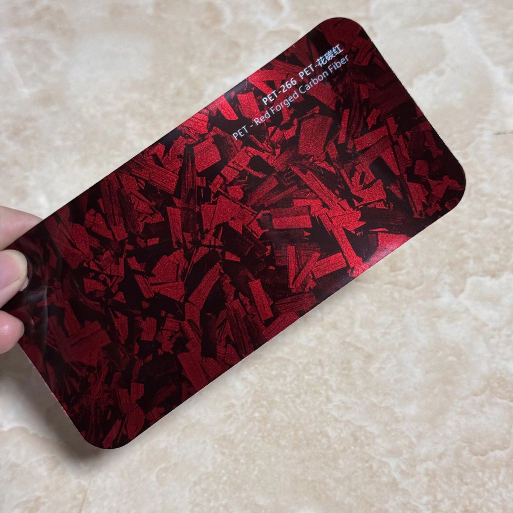 Red forged carbon fiber