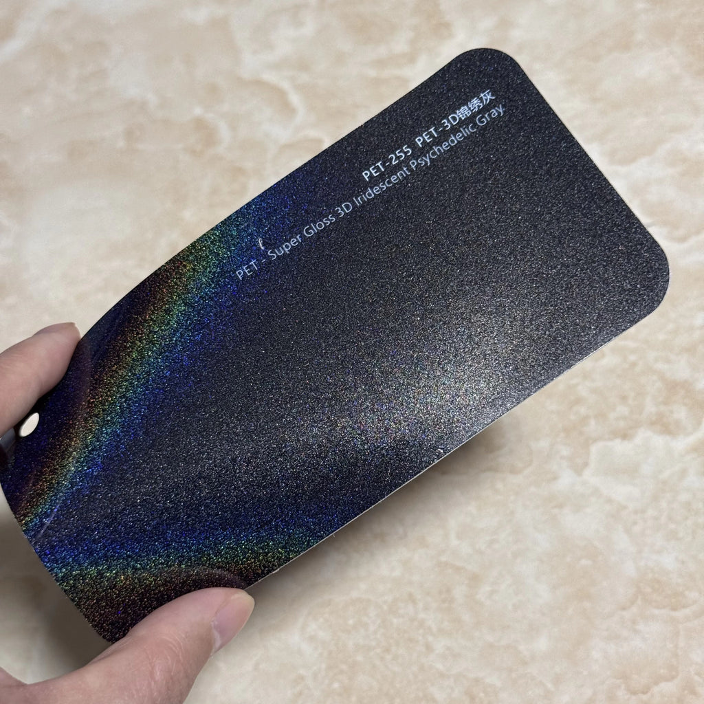 Super gloss 3D iridescent psychedelic grey