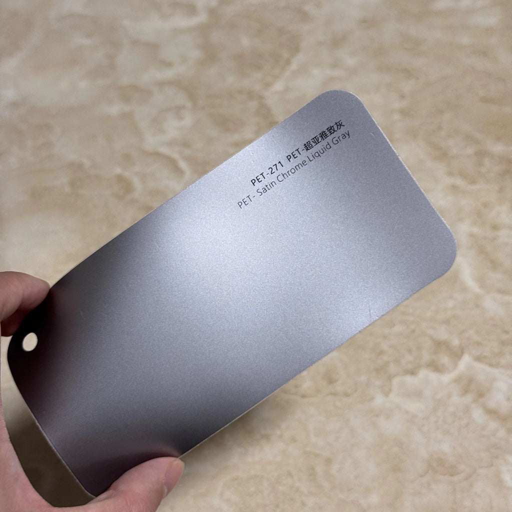 Satin chrome liquid grey