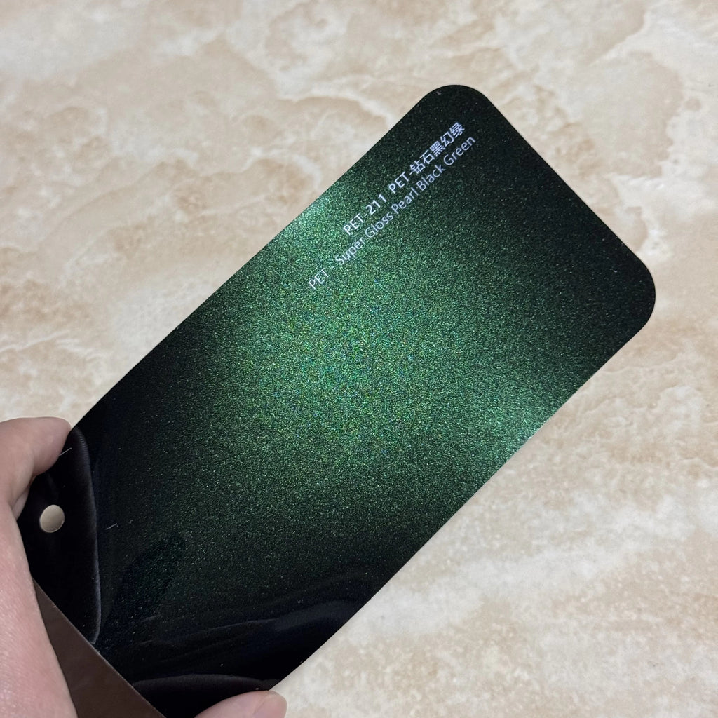 Super gloss pearl black green